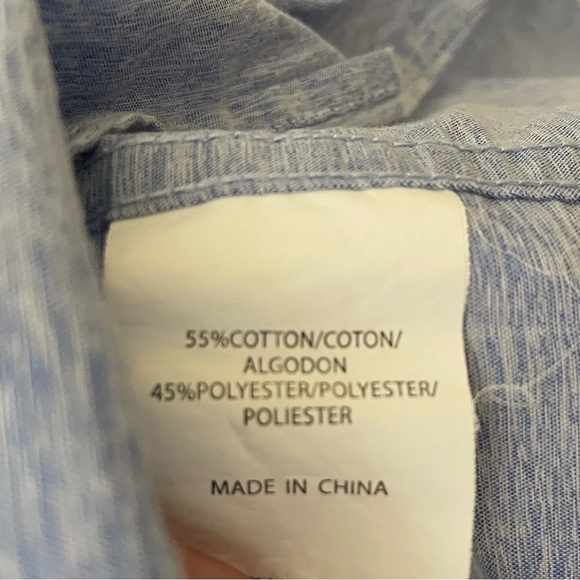 Molokai Surf Co Men's Size 2XL Ocean Blue Short Sleeve Button Front Shirt Crisp - Picture 6 of 10